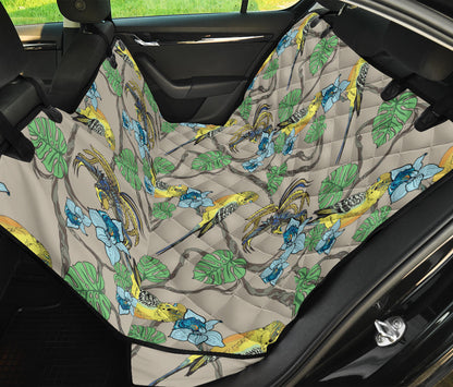 Parakeet Pattern Print Design A02 Rear Dog Car Seat Cover Hammock