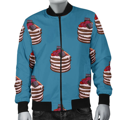 Pancake Pattern Print Design A03 Men Bomber Jacket