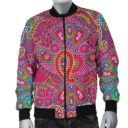Boho Pattern Print Design 02 Men Bomber Jacket