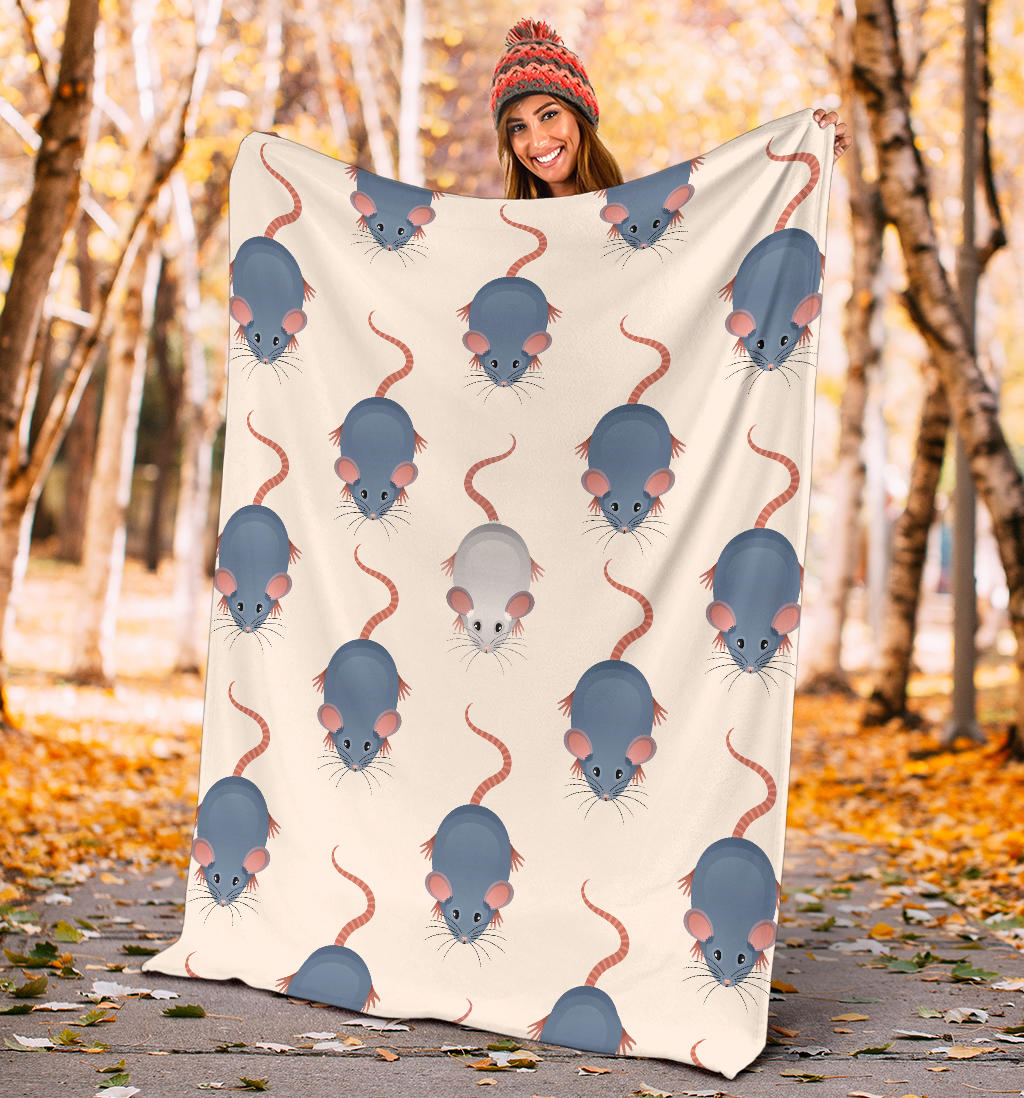 Rat Pattern Print Design 03 Premium Blanket