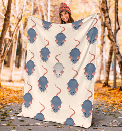 Rat Pattern Print Design 03 Premium Blanket