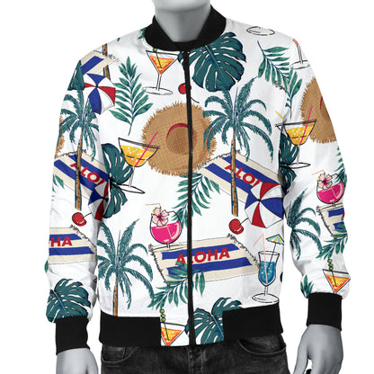 Aloha Hawaii Beach Pattern Print Design 04 Men Bomber Jacket