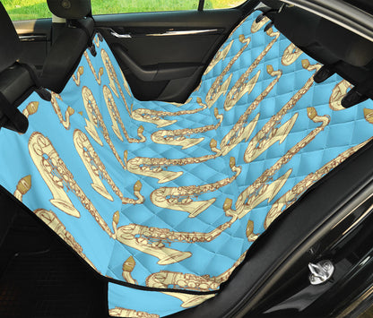 Saxophone Pattern Print Design 03 Rear Dog Car Seat Cover Hammock
