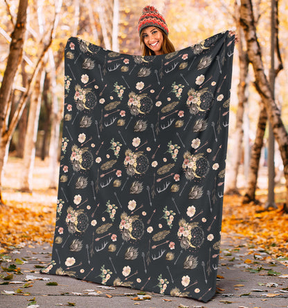 Bohemian Pattern Print Design 09 Premium Blanket