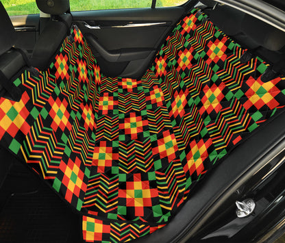Kente Pattern Print Design 01 Rear Dog Car Seat Cover Hammock