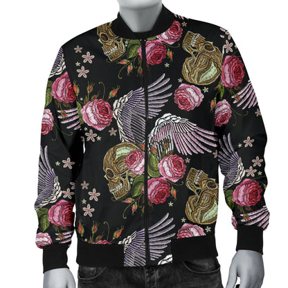 Angel Wings Pattern Print Design 06 Men Bomber Jacket
