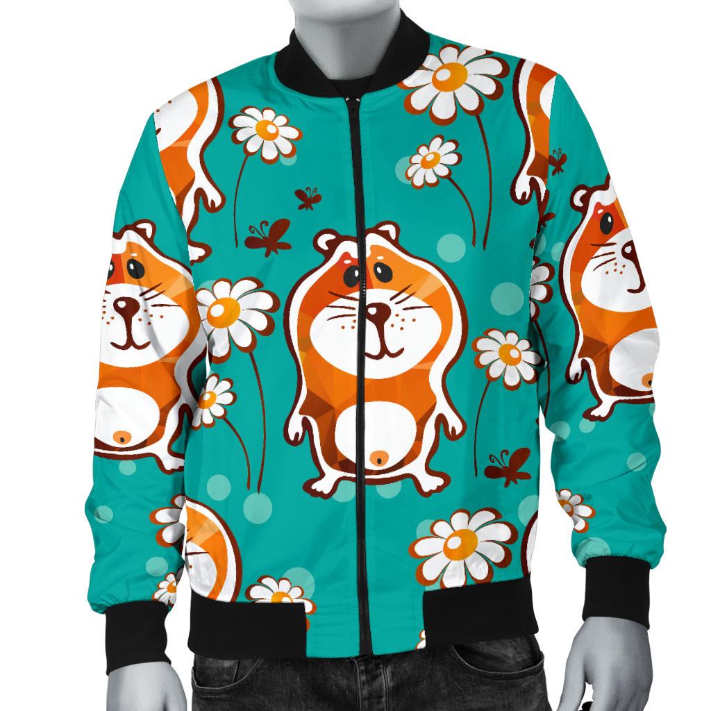 Hamster Pattern Print Design 01 Men Bomber Jacket