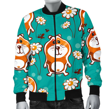 Hamster Pattern Print Design 01 Men Bomber Jacket