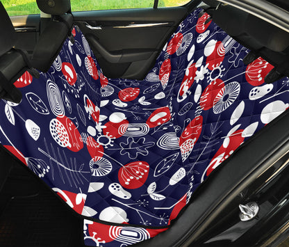 Nordic Pattern Print Design A02 Rear Dog Car Seat Cover Hammock