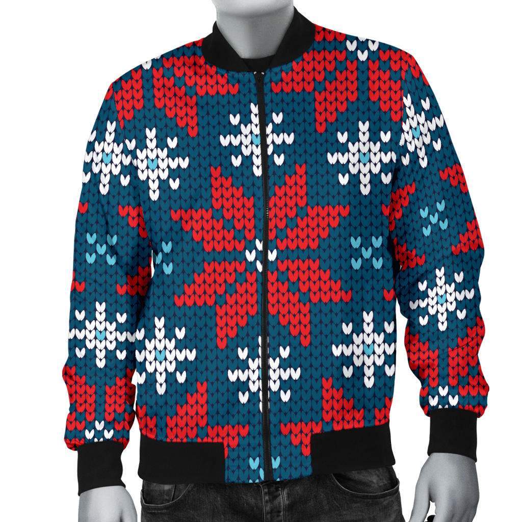 Poinsettia Pattern Print Design A02 Men Bomber Jacket