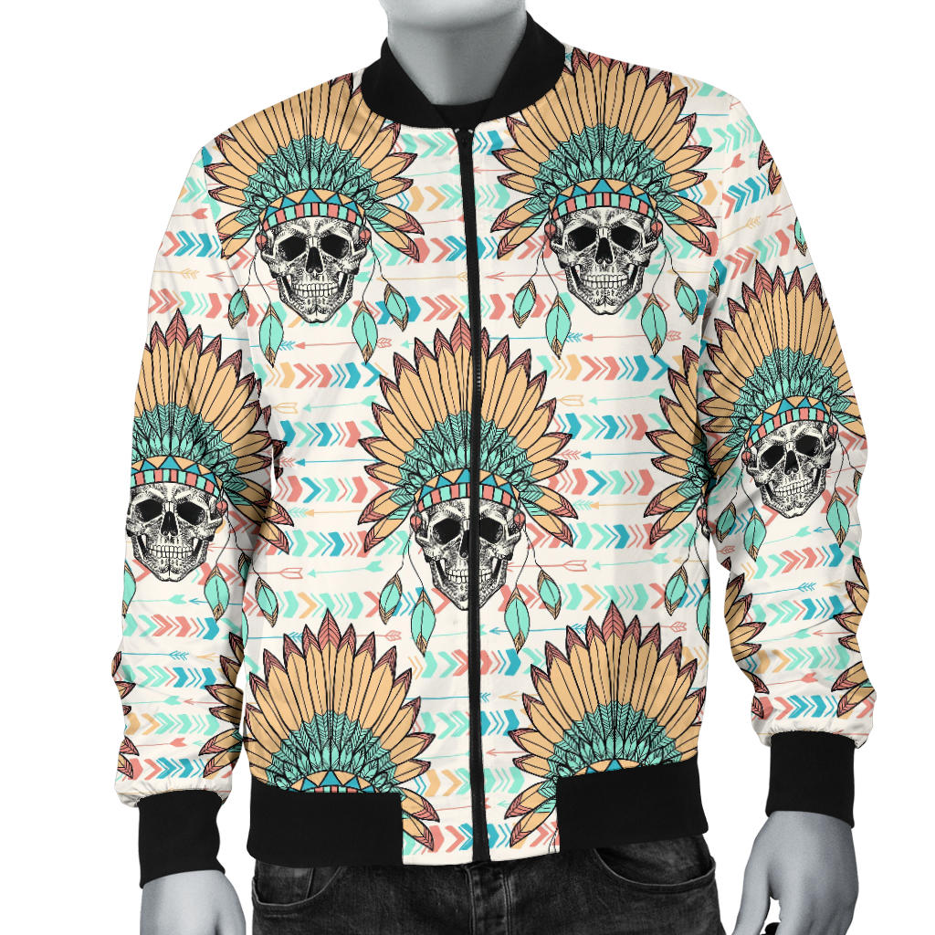 Boho Pattern Print Design 04 Men Bomber Jacket