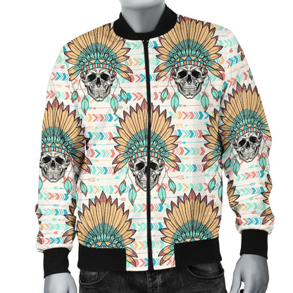 Boho Pattern Print Design 04 Men Bomber Jacket