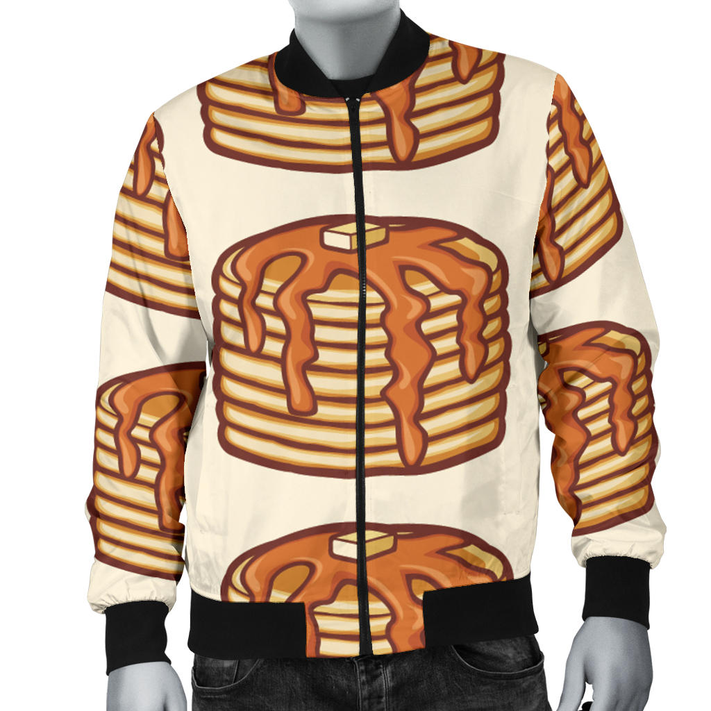 Pancake Pattern Print Design A02 Men Bomber Jacket