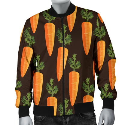 Carrot Pattern Print Design 06 Men Bomber Jacket
