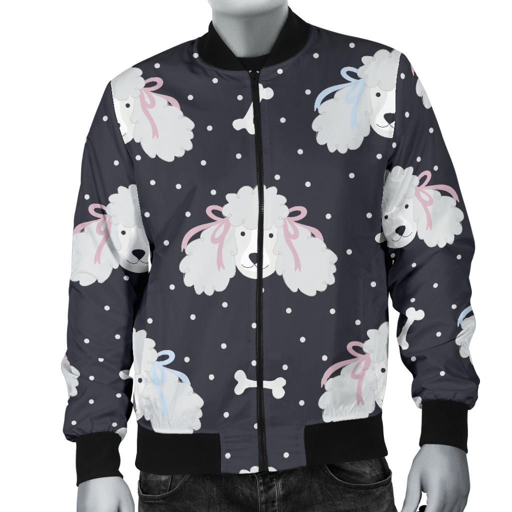 Poodle Pattern Print Design A03 Men Bomber Jacket