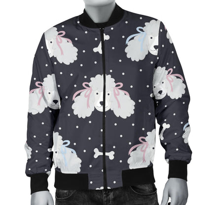 Poodle Pattern Print Design A03 Men Bomber Jacket