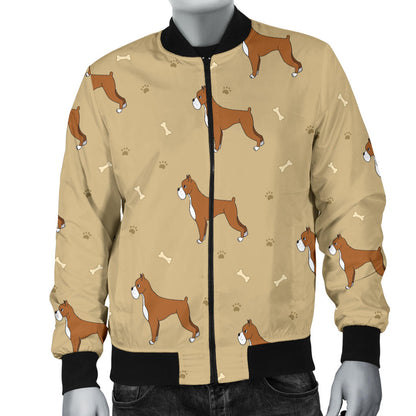 Boxers Pattern Print Design 02 Men Bomber Jacket