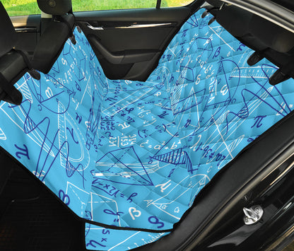 Math Pattern Print Design 02 Rear Dog Car Seat Cover Hammock