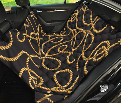 Rope Pattern Print Design A04 Rear Dog Car Seat Cover Hammock