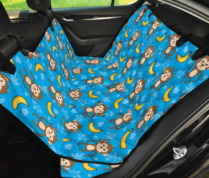 Monkey Pattern Print Design 05 Rear Dog Car Seat Cover Hammock