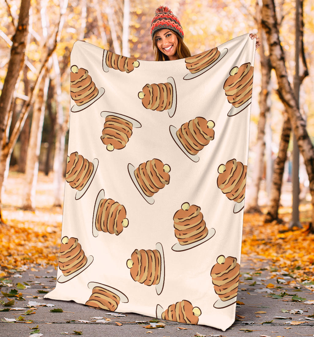 Pancake Pattern Print Design A01 Premium Blanket