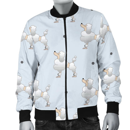 Poodle Pattern Print Design A05 Men Bomber Jacket