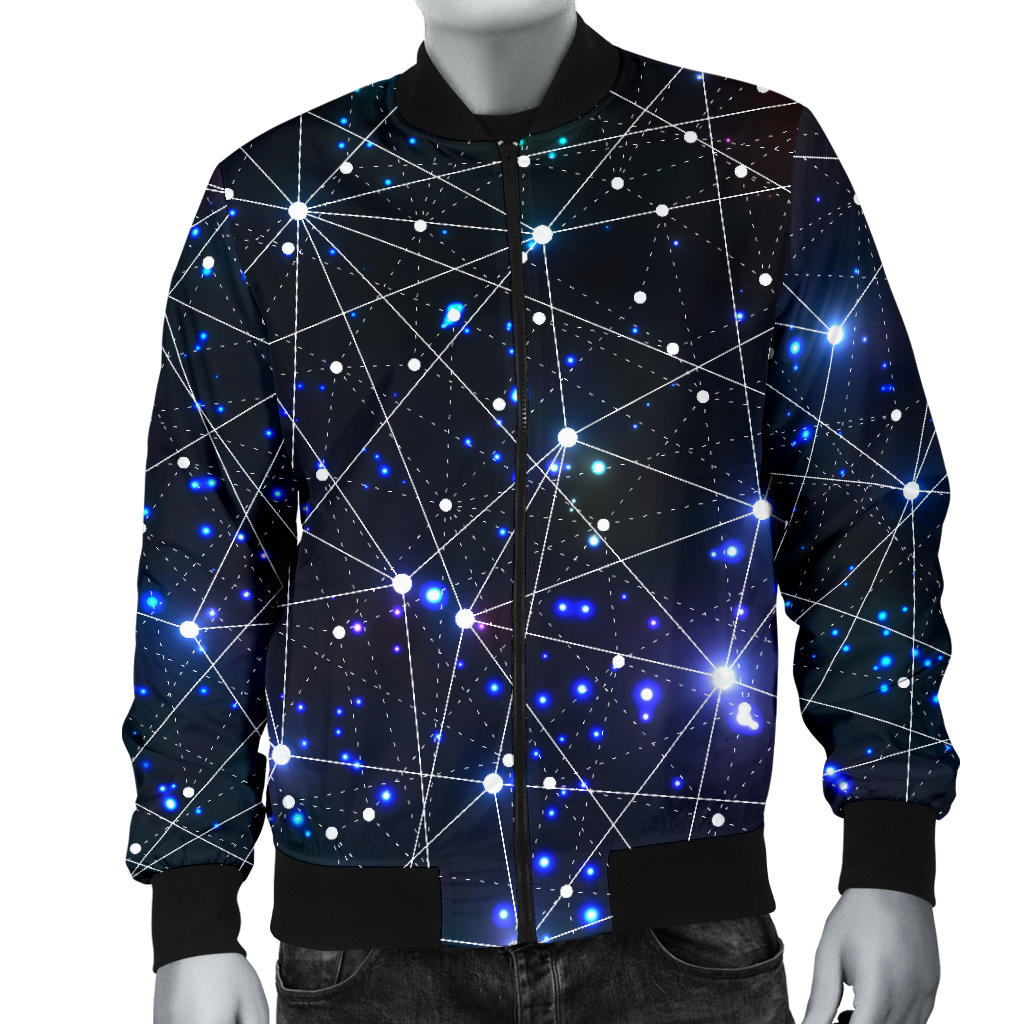 Cosmic Pattern Print Design 01 Men Bomber Jacket