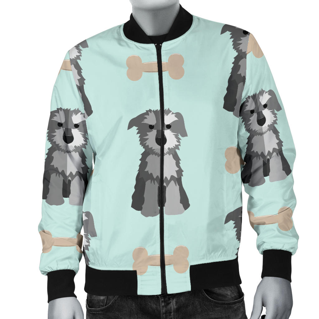 Schnauzers Pattern Print Design A03 Men Bomber Jacket