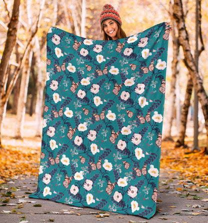Butterfly Pattern Print Design 012 Premium Blanket