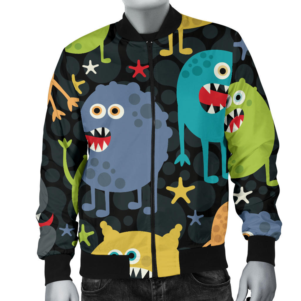 Monster Pattern Print Design 01 Men Bomber Jacket