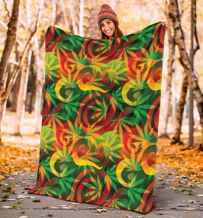 Rastafarian Pattern Print Design A01 Premium Blanket