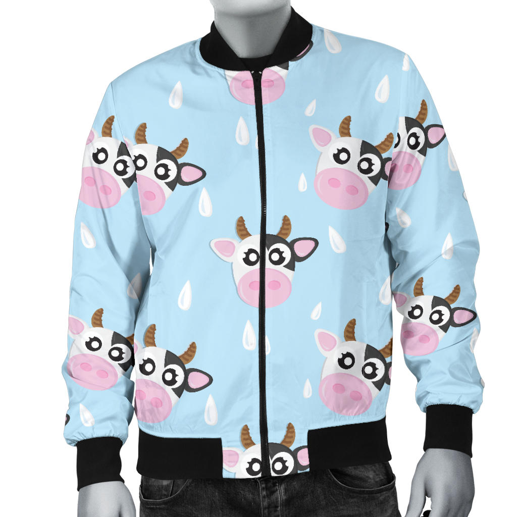 Cow Pattern Print Design 07 Men Bomber Jacket