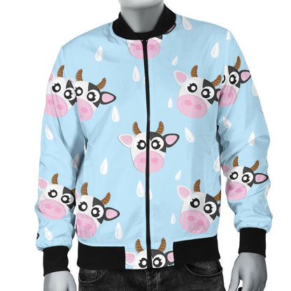 Cow Pattern Print Design 07 Men Bomber Jacket