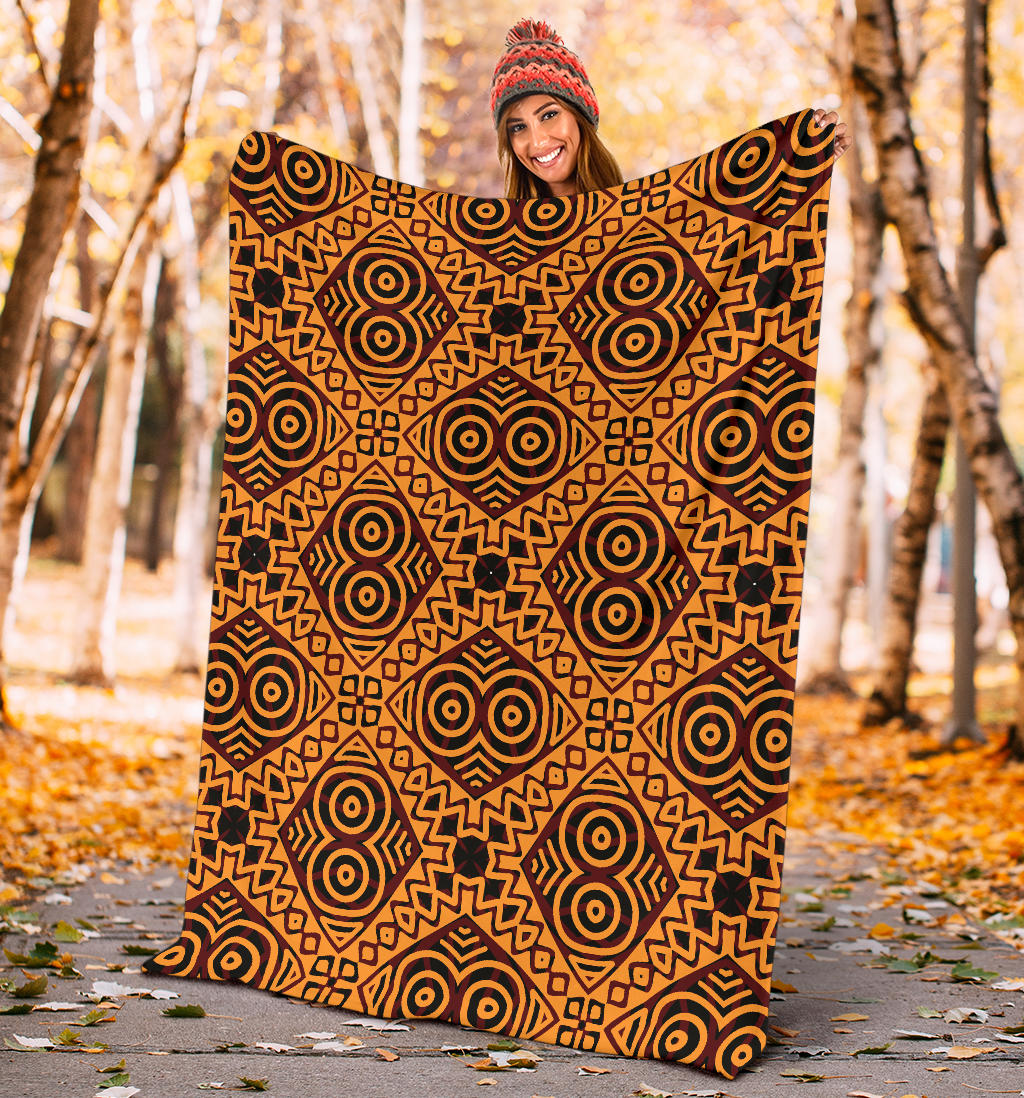 African Pattern Print Design 05 Premium Blanket