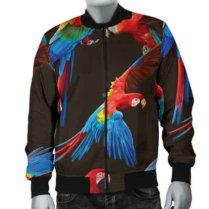 Macaw Pattern Print Design 04 Men Bomber Jacket