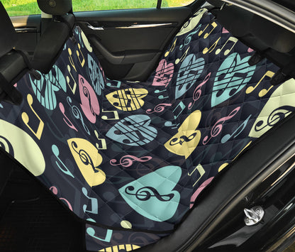 Music note Pattern Print Design A03 Rear Dog Car Seat Cover Hammock