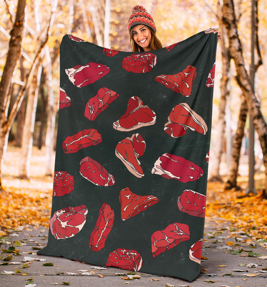 Meat Pattern Print Design 01 Premium Blanket