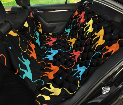 Monkey Pattern Print Design 01 Rear Dog Car Seat Cover Hammock
