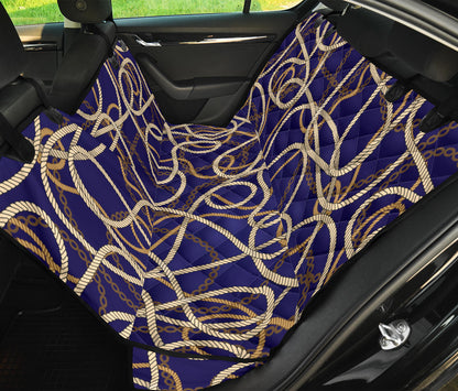 Rope Pattern Print Design A01 Rear Dog Car Seat Cover Hammock