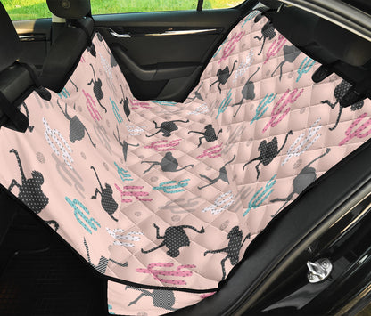 Ostrich Pattern Print Design 03 Rear Dog Car Seat Cover Hammock