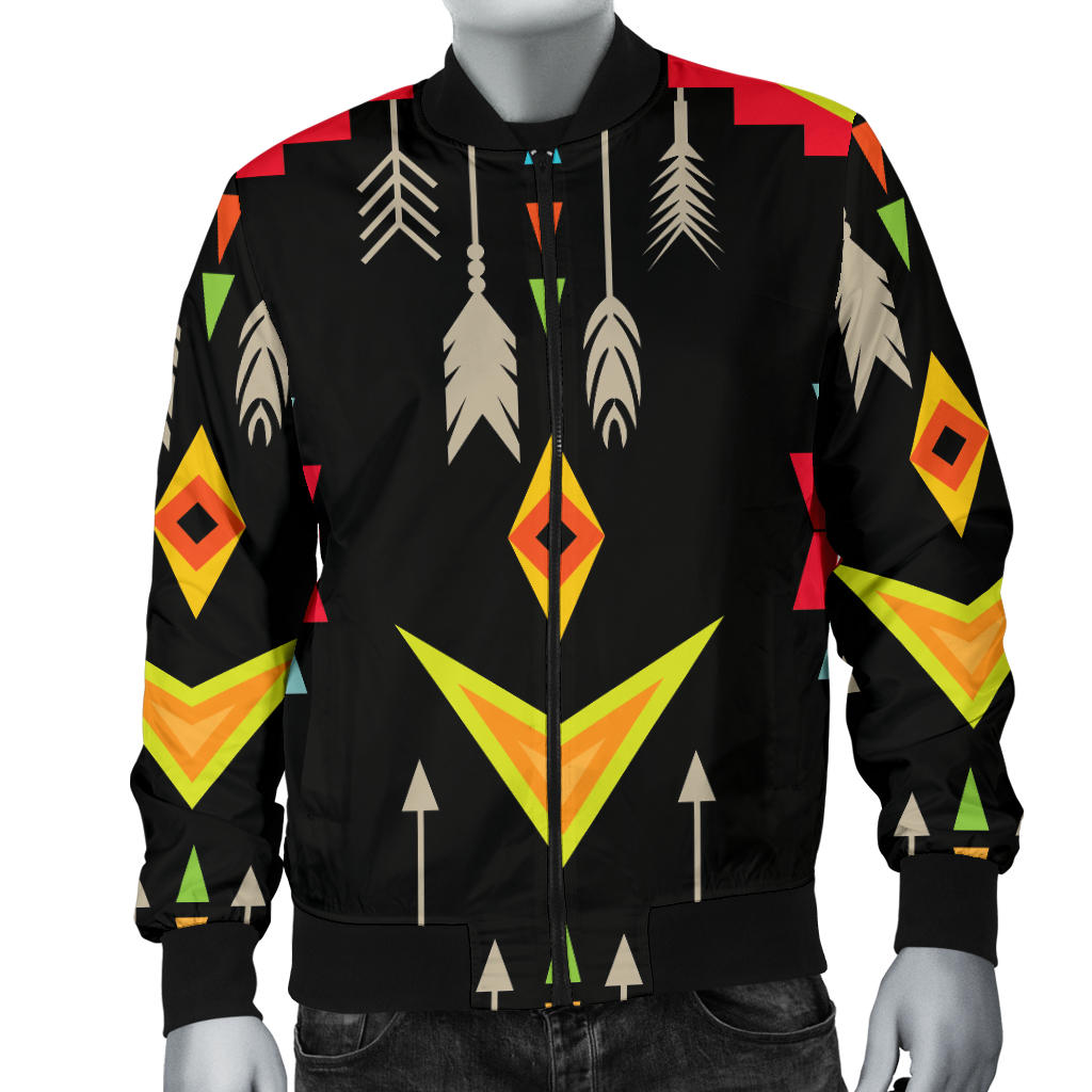 Native Pattern Print Design A05 Men Bomber Jacket