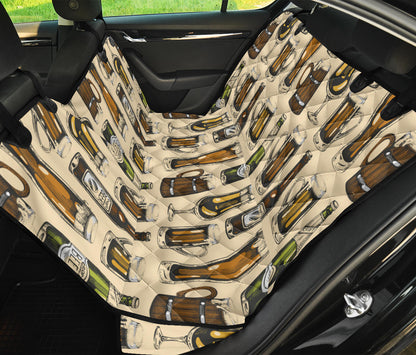 Beer Pattern Print Design 04 Rear Dog Car Seat Cover Hammock