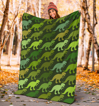 T Rex Pattern Print Design A03 Premium Blanket
