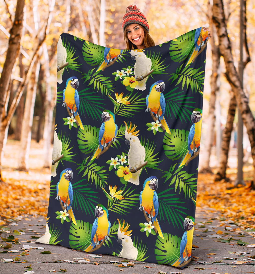 Parrot Pattern Print Design A03 Premium Blanket
