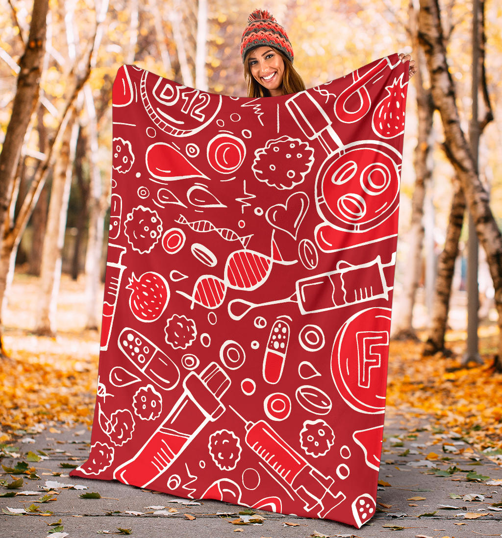 Phlebotomist Pattern Print Design A02 Premium Blanket