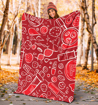 Phlebotomist Pattern Print Design A02 Premium Blanket