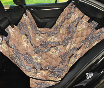 Peacock Pattern Print Design A05 Rear Dog Car Seat Cover Hammock