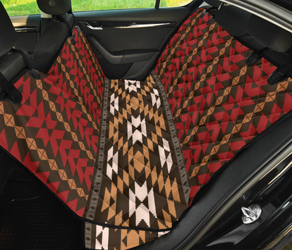 Native Pattern Print Design A02 Rear Dog Car Seat Cover Hammock