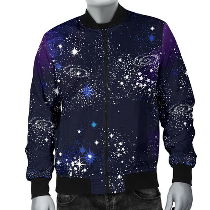 Cosmic Pattern Print Design 03 Men Bomber Jacket