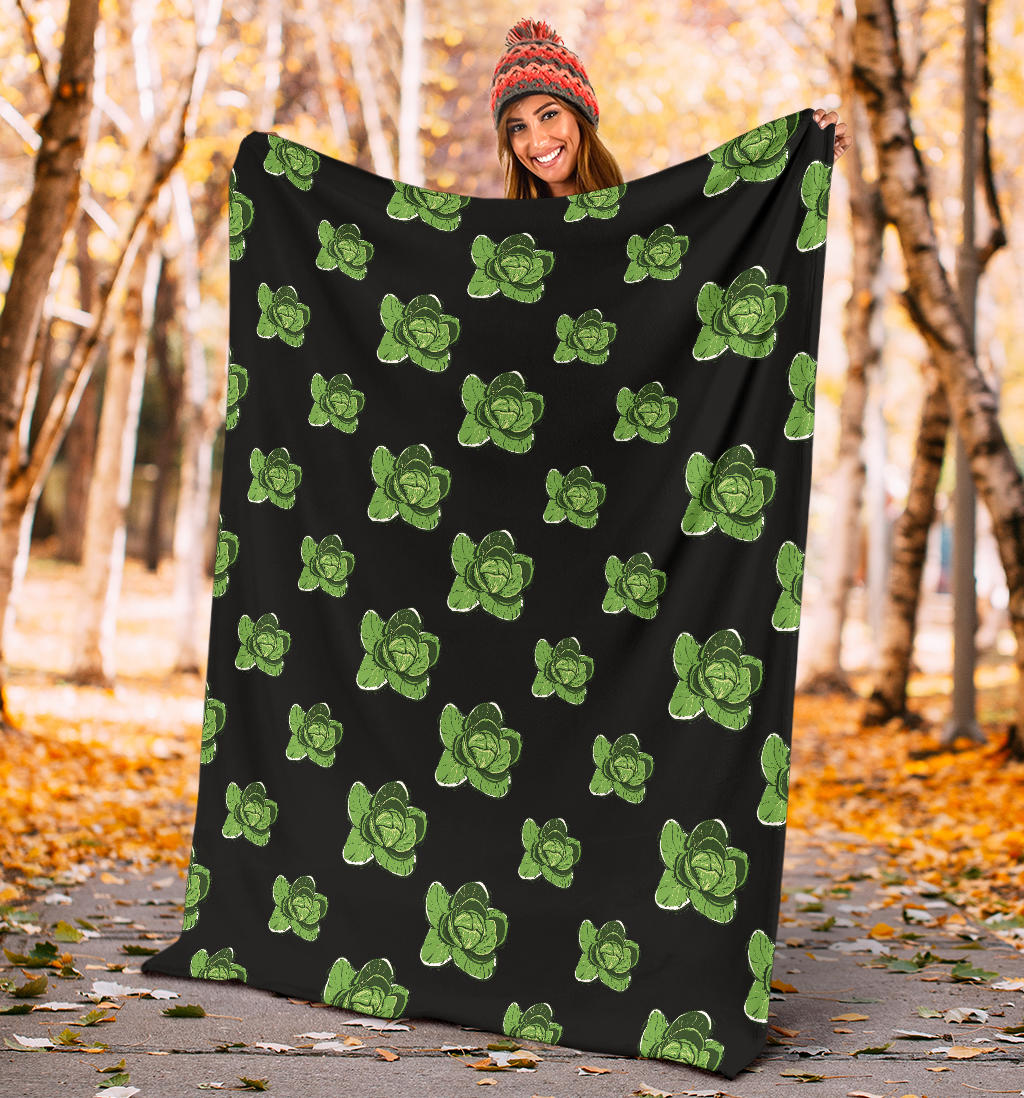 Cabbage Pattern Print Design 03 Premium Blanket